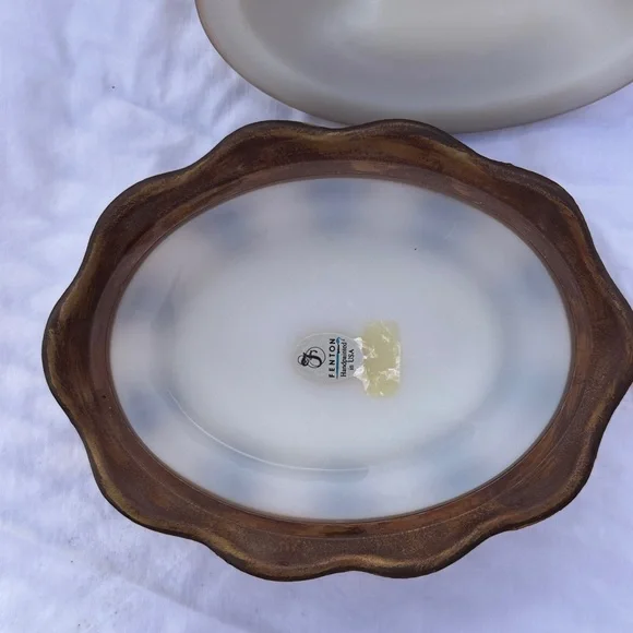 Fenton Hand-painted Hen Covered Dish